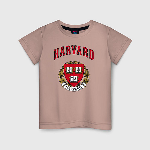 Детская футболка Harvard university / Пыльно-розовый – фото 1