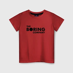 Футболка хлопковая детская The boring company, цвет: красный