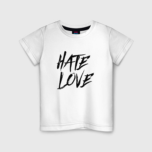 Детская футболка FACE Hate Love / Белый – фото 1