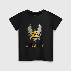 Футболка хлопковая детская VITALITY Team: Esports, цвет: черный