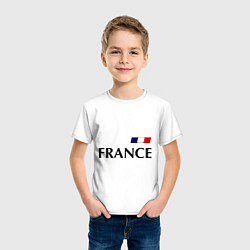 Футболка хлопковая детская Сборная Франции: 8 номер, цвет: белый — фото 2