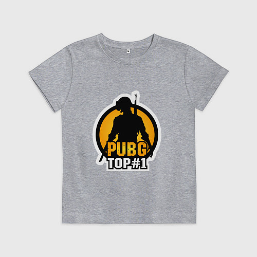 Детская футболка PUBG Top 1 / Меланж – фото 1