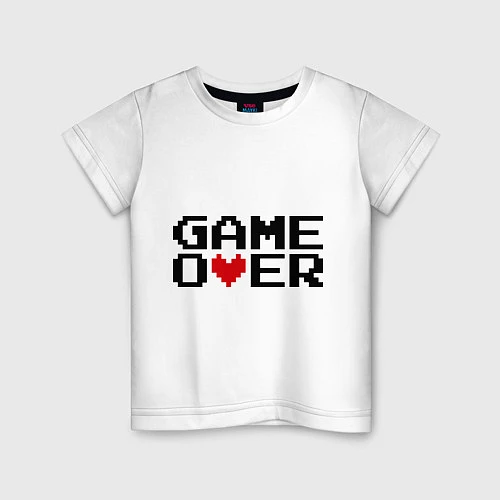 Детская футболка Game over 8 bit / Белый – фото 1