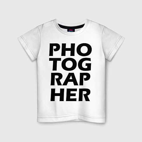 Детская футболка Photographer / Белый – фото 1