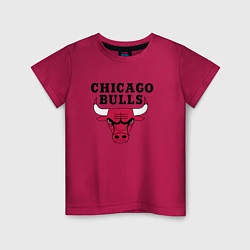 Футболка хлопковая детская Chicago Bulls, цвет: маджента