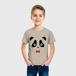Футболка хлопковая детская Панда (мужская), цвет: миндальный — фото 2