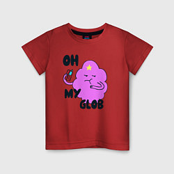 Футболка хлопковая детская Oh My Glob, цвет: красный