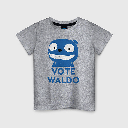 Детская футболка Vote Waldo / Меланж – фото 1