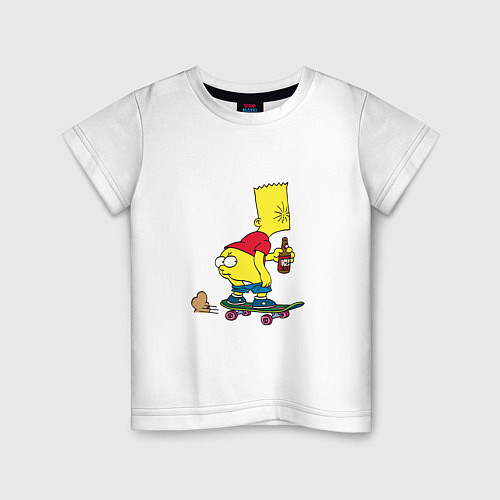 Детская футболка Bart Simpson / Белый – фото 1