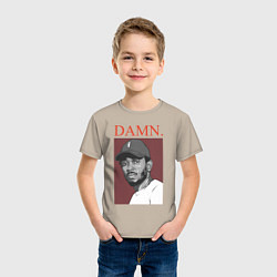 Футболка хлопковая детская Kendrick Lamar: DAMN, цвет: миндальный — фото 2
