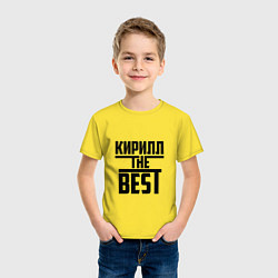 Футболка хлопковая детская Кирилл the best, цвет: желтый — фото 2