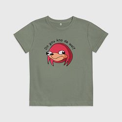 Футболка хлопковая детская Do You Kno da wei?, цвет: авокадо