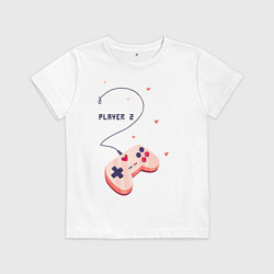 Футболка хлопковая детская Perfect Team: Player 1, цвет: белый