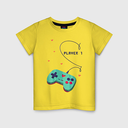 Детская футболка Perfect Team: Player 2 / Желтый – фото 1