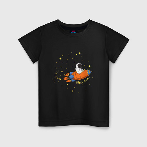 Детская футболка My Universe: Cosmonaut / Черный – фото 1