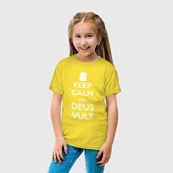 Футболка хлопковая детская Keep Calm & Deus Vult, цвет: желтый — фото 2