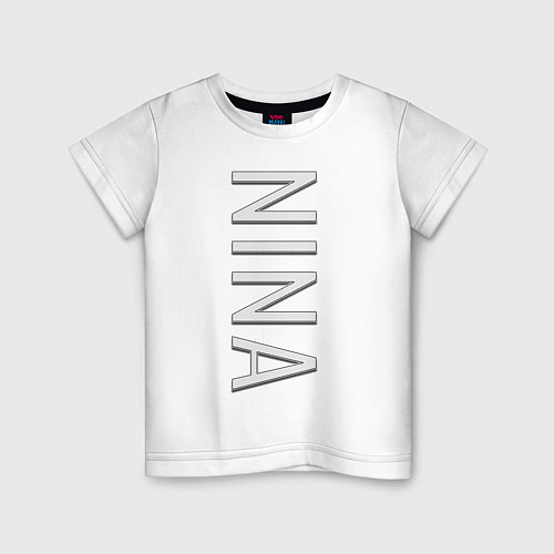 Детская футболка Nina Font / Белый – фото 1