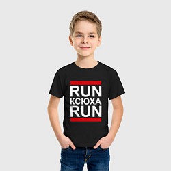 Футболка хлопковая детская Run Ксюха Run, цвет: черный — фото 2