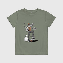 Футболка хлопковая детская Бутлегер, цвет: авокадо