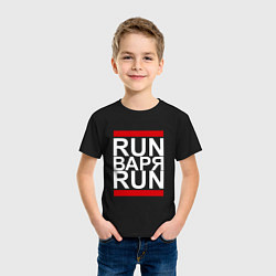 Футболка хлопковая детская Run Варя Run, цвет: черный — фото 2