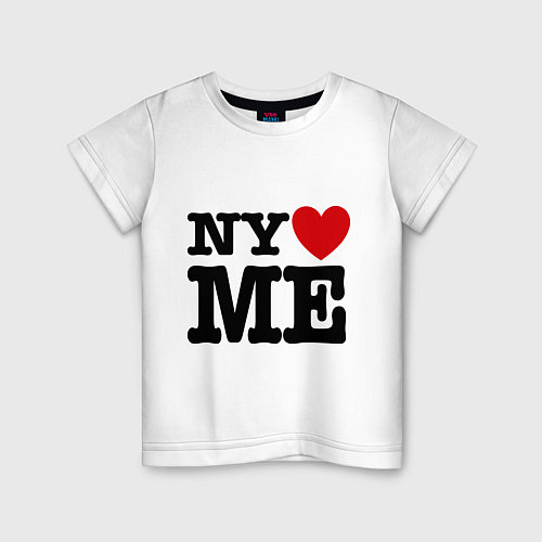 Детская футболка Ny love me / Белый – фото 1