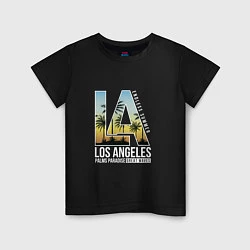 Футболка хлопковая детская Los Angeles Summer, цвет: черный