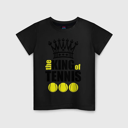 Детская футболка King of tennis / Черный – фото 1