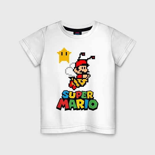 Детская футболка Bee Super Mario / Белый – фото 1
