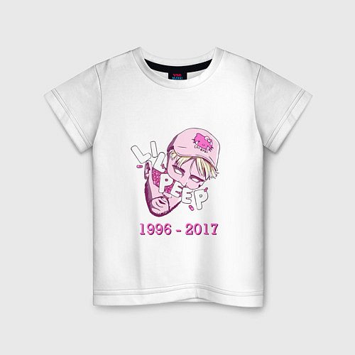 Детская футболка Lil Peep: 1996-2017 / Белый – фото 1