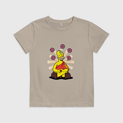 Футболка хлопковая детская Homer Relax, цвет: миндальный