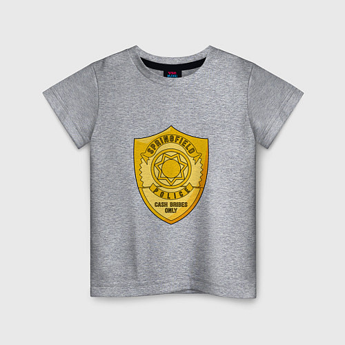 Детская футболка Полиция Спрингфилда / Меланж – фото 1