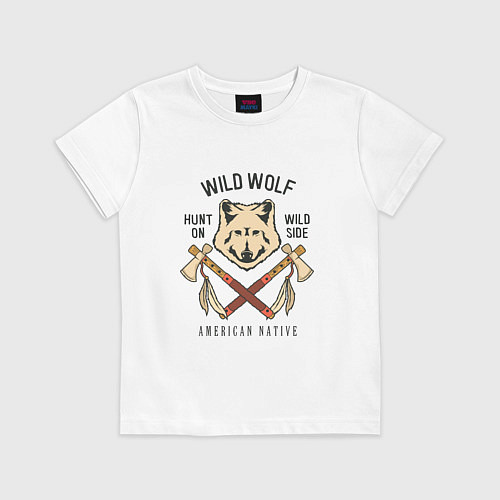Детская футболка Wild Wolf / Белый – фото 1