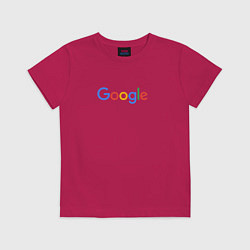 Футболка хлопковая детская Google, цвет: маджента