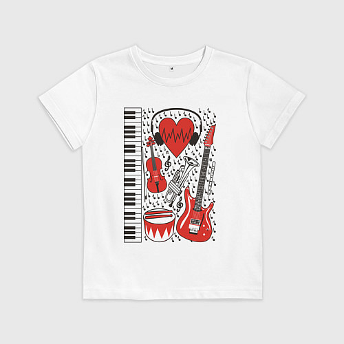 Детская футболка Истинный меломан / Белый – фото 1