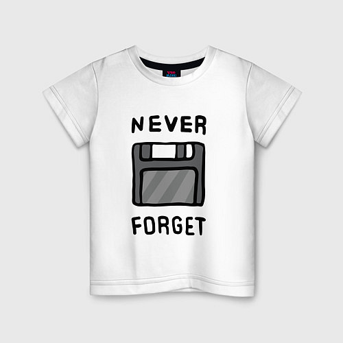 Детская футболка Never Forget / Белый – фото 1