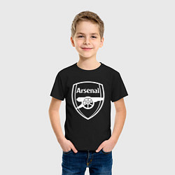Футболка хлопковая детская FC Arsenal, цвет: черный — фото 2
