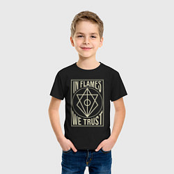 Футболка хлопковая детская In Flames: We Trust, цвет: черный — фото 2