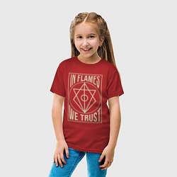 Футболка хлопковая детская In Flames: We Trust, цвет: красный — фото 2