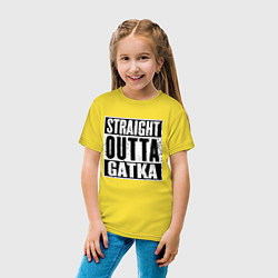 Футболка хлопковая детская Straight Outta Gatka, цвет: желтый — фото 2