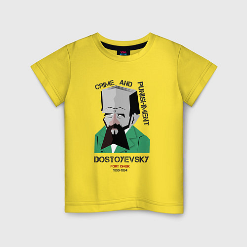 Детская футболка Dostoevsky Crime / Желтый – фото 1