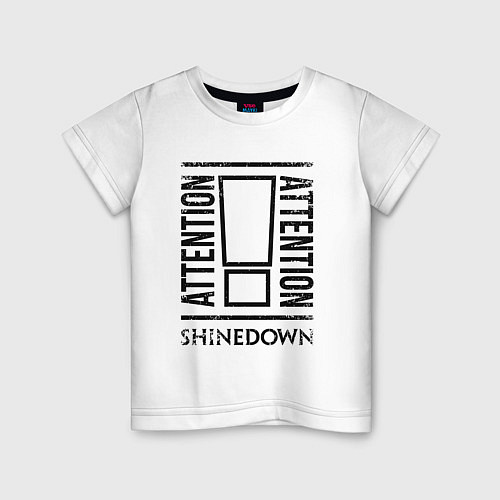 Детская футболка Shinedown: Attention / Белый – фото 1