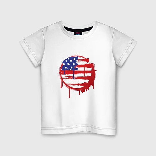 Детская футболка Кровавая Америка / Белый – фото 1