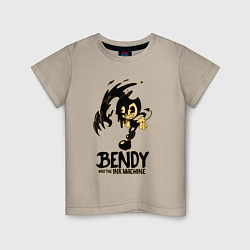 Футболка хлопковая детская Bendy And the ink machine, цвет: миндальный