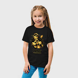 Футболка хлопковая детская Bendy and the ink machine, цвет: черный — фото 2