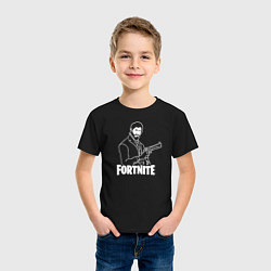 Футболка хлопковая детская Fortnite Shooter, цвет: черный — фото 2