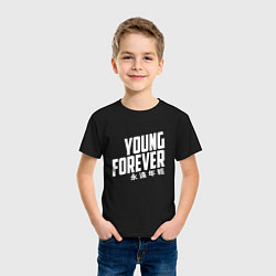 Футболка хлопковая детская Young Forever, цвет: черный — фото 2