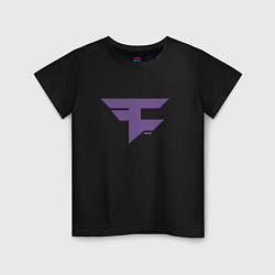 Футболка хлопковая детская Faze Clan Ultraviolet, цвет: черный