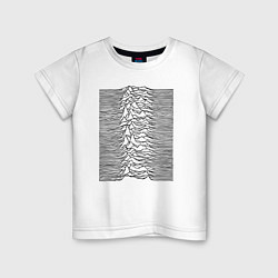 Футболка хлопковая детская Unknown Pleasures, цвет: белый