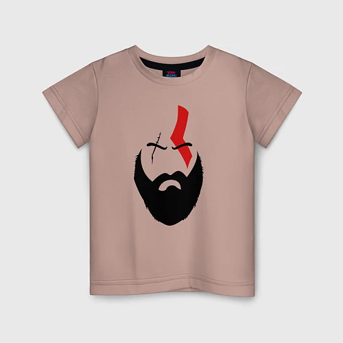 Детская футболка God of War: Kratos Face / Пыльно-розовый – фото 1