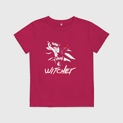 Футболка хлопковая детская WITCHER 2077, цвет: маджента